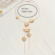 Long Geometric Tassel Pendant Necklace