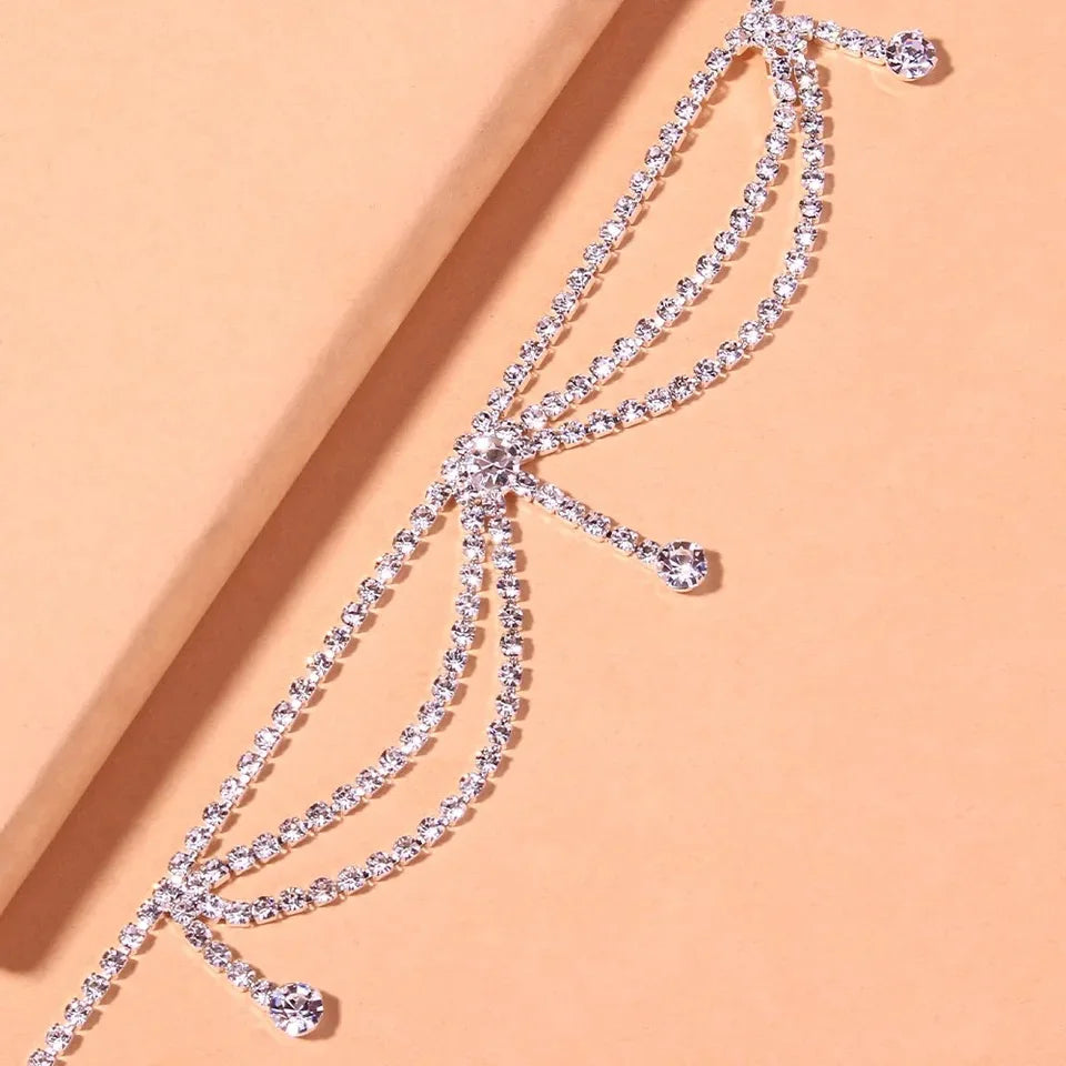 Georgina Rhinestone-Embellished Anklet Chain