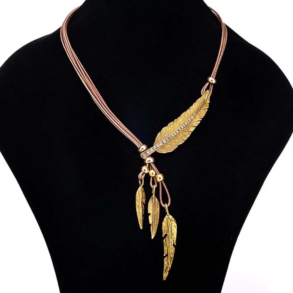 Georgina Bohemian Feather Necklace