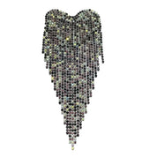Beaded Heart Tassel Brooch