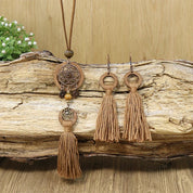 Wooden Circle Pendant Necklace