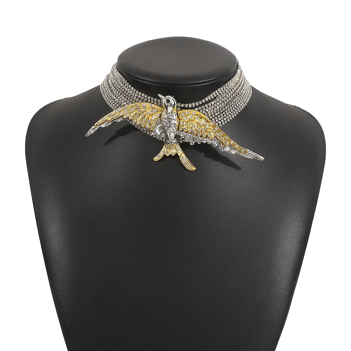 All-Crystal Swallow Necklace
