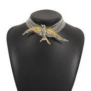 All-Crystal Swallow Necklace