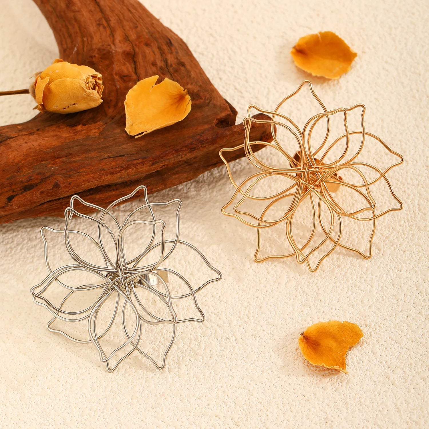 Multi-Layer Large Flower Statement Ring