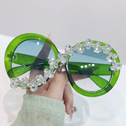 Crystal Round Sunglasses