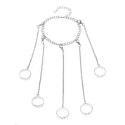 Heart Chain Ring Bracelet
