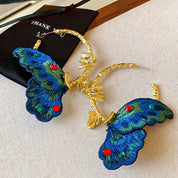 Butterfly Design Hoop Earrings