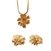 Jewelry Set – Snake Chain & Floral Design