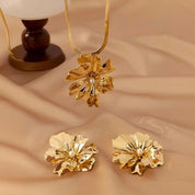 Jewelry Set – Snake Chain & Floral Design