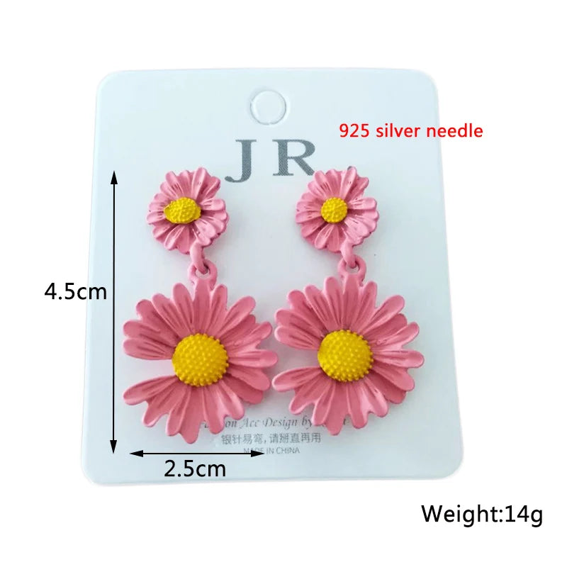 Double-Layer Floral Earrings