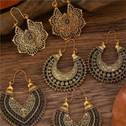 Hollow Floral Hoop Earrings