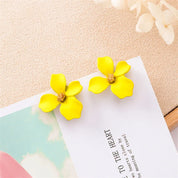 Double-Layer Floral Earrings