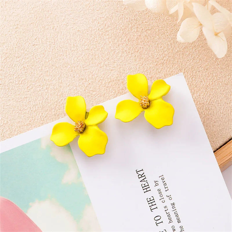 Double-Layer Floral Earrings