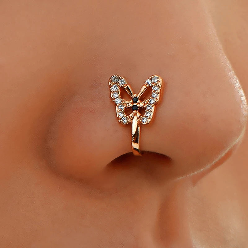 Spiral Fake Nose Ring – Stylish Clip-On Design
