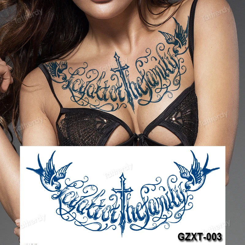 Temporary Chest Tattoo