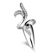 Crystal Flower Nail Ring