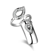 Crystal Flower Nail Ring