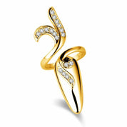 Crystal Flower Nail Ring