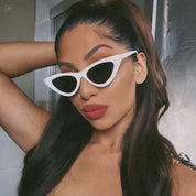 Elegant Retro Cat-Eye Triangle Sunglasses – Trendy Small Frame Back-to-School Fashion Glasses