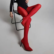 1 Pair Women's Candy Color Tights, Suitable For Fashionable Wears, Cozy