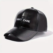 SHEIN 1pc Minimalist Leather I DON’T CARE Embroidered Unisex Baseball Cap