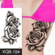 Temporary Floral Tattoos for Women and Girls – Half Sleeve Style, Easy to Apply