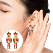 Christmas Earrings Nutcracker Stud Earrings Christmas Pierced Earrings for Women Holiday Earrings Christmas Stud Earrings
