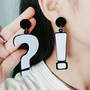 Question Mark Drop Earrings