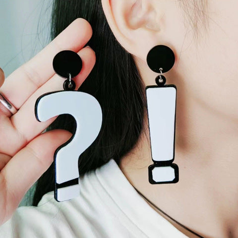 Question Mark Drop Earrings