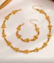 Ankh Jewelry Set – Bracelet & Necklace