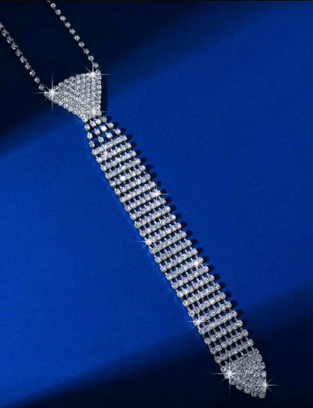 1pc Rhinestone Decorated Arrow Shaped Fashion Tie For Wedding Dress