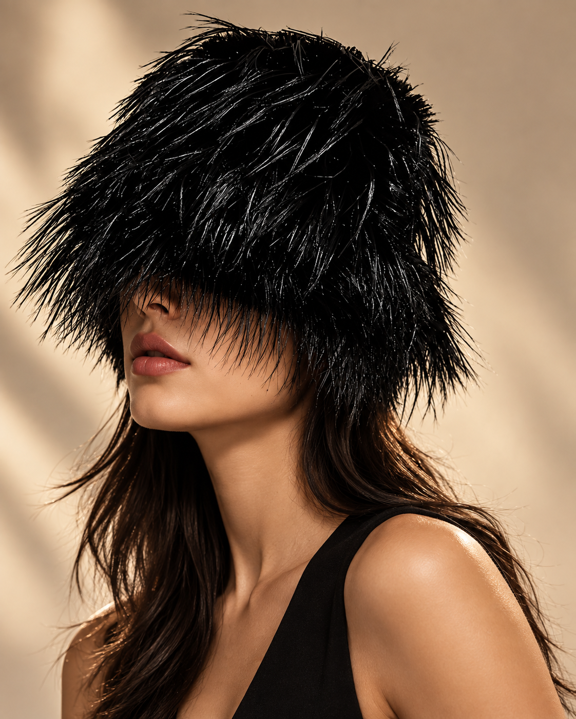 Fur bucket hat