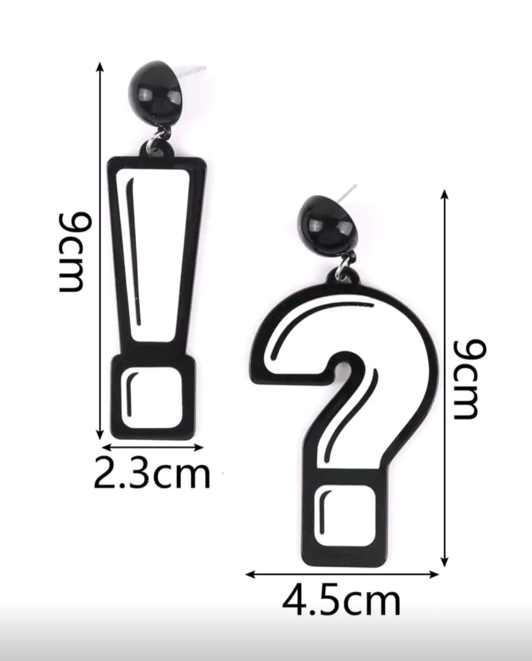 Question Mark Drop Earrings