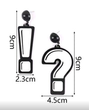 Question Mark Drop Earrings