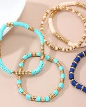 5pcs/set Color Block Beaded Bracelet