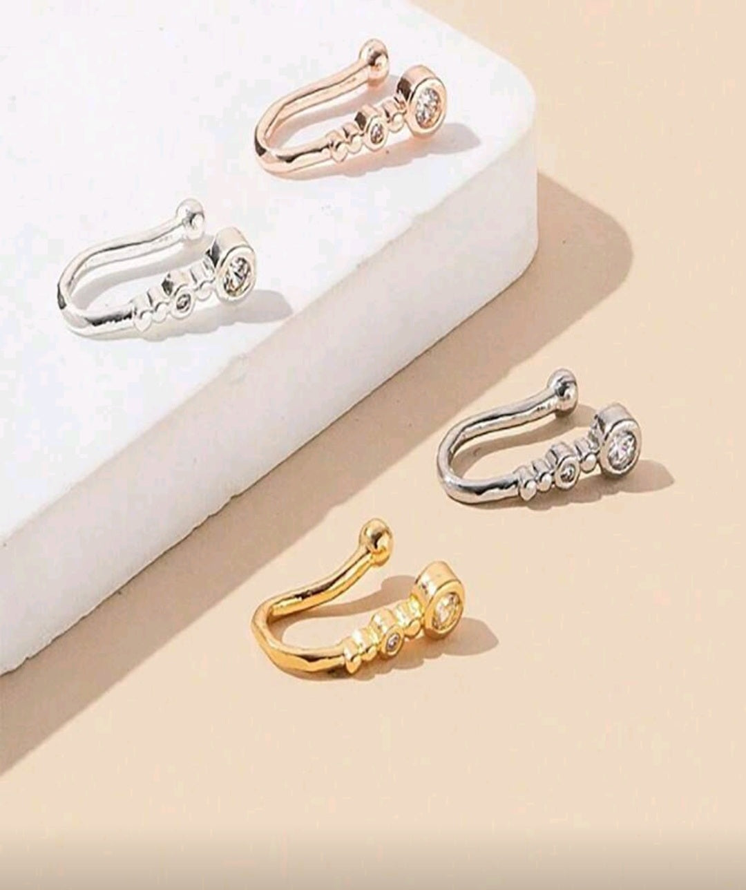 1pc Delicate And Elegant Copper Gourd Shaped Artificial CZ Nose Ring Stud Suitable For Women, Nightclub, Party, Birthday Gift