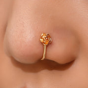 NO Piercing Adjustable Clip On Nose Pin Love Cz Paved Nostril Fashion Jewellery
