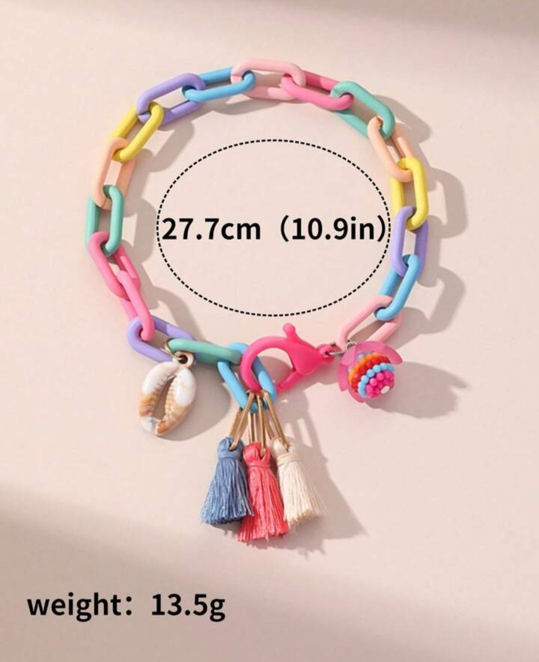 Delicate Ankle Chain with Seashell Accents - Adjustable Beach Foot Jewelry with Tassels for Women