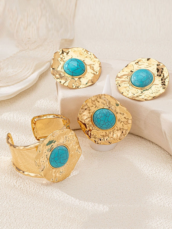 Wholesale Flower Shape Bracelet Accessories Drop Earrings Rings