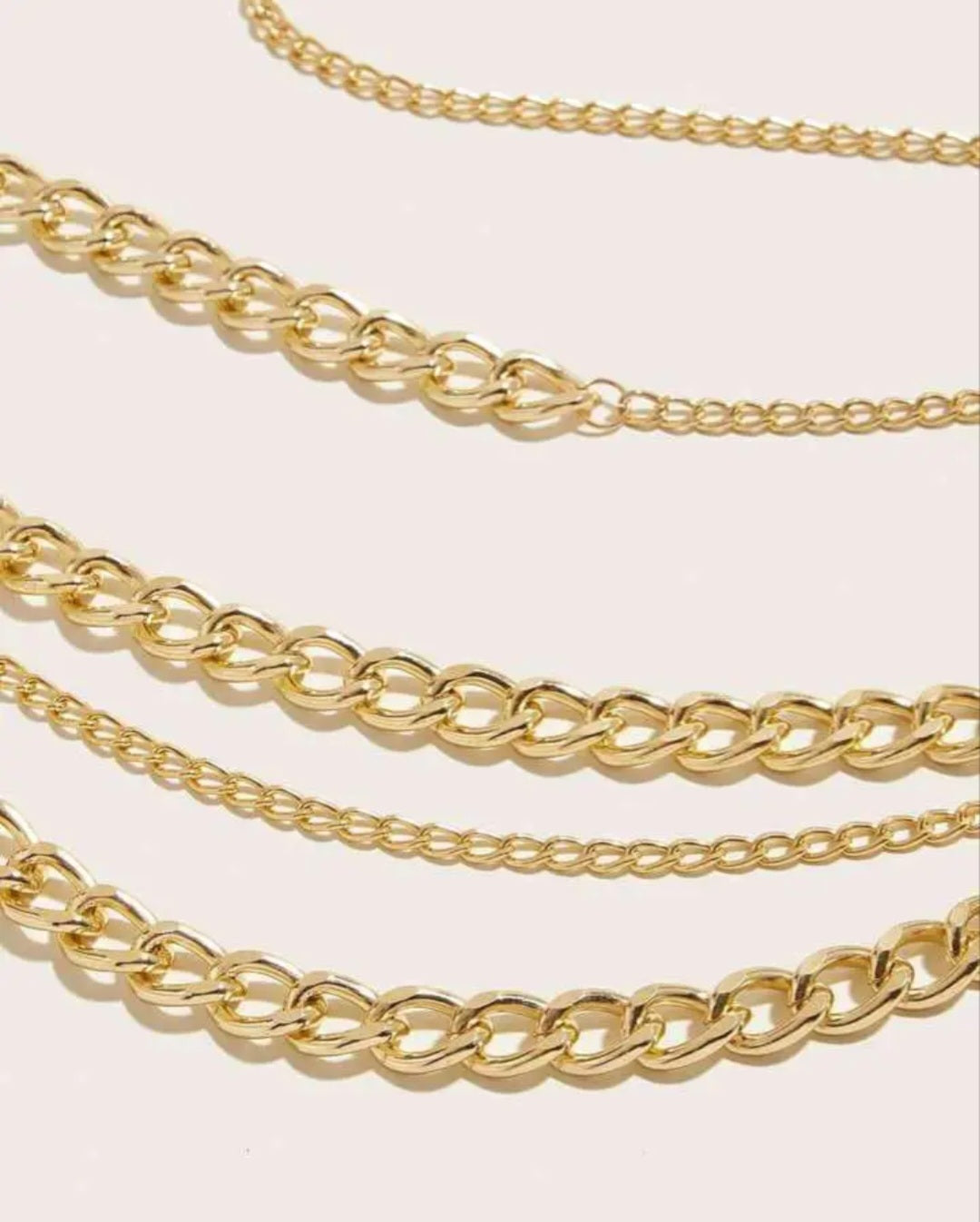 1pc Women’s Thick & Thin Chains Combination Tassel Waist Chain, 105cm Party Halloween