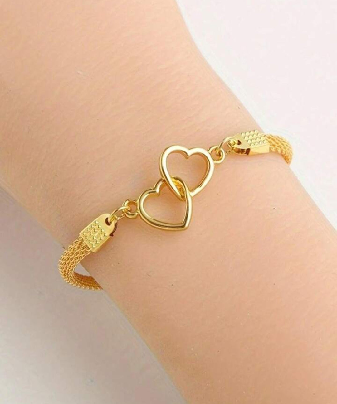 2pcs Heart Shaped Bracelet & Anklet Set For Women, Vacation Dating Gift Valentines,Mom,Mother,Mother's Day,Gift
