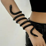 Women’s Snake Bracelet for Halloween – Adjustable Gothic Snake Bangle, Perfect for Parties, Costumes, and Daily Wear
