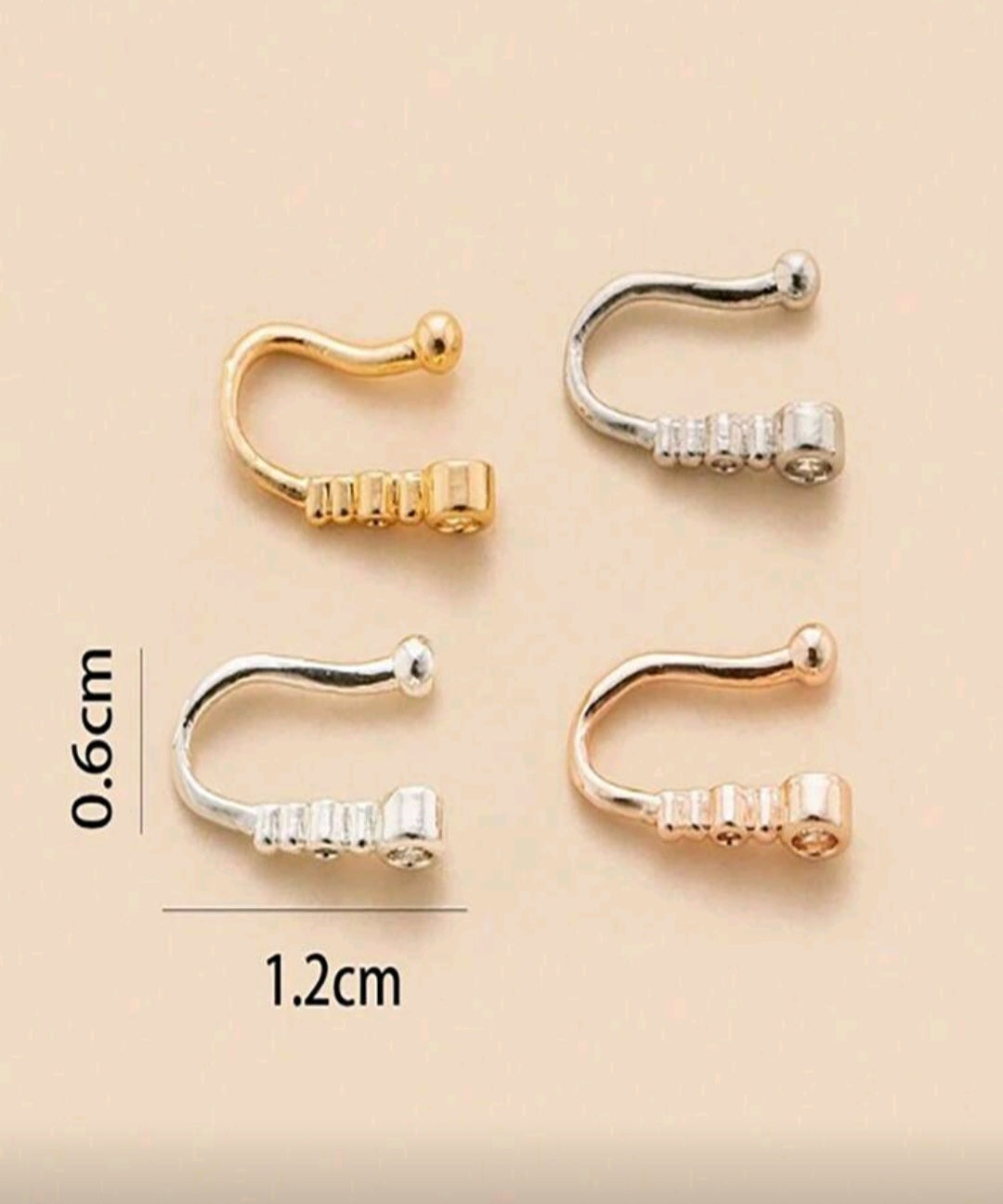 1pc Delicate And Elegant Copper Gourd Shaped Artificial CZ Nose Ring Stud Suitable For Women, Nightclub, Party, Birthday Gift