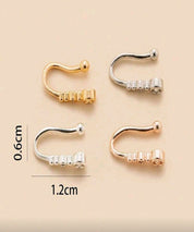 1pc Delicate And Elegant Copper Gourd Shaped Artificial CZ Nose Ring Stud Suitable For Women, Nightclub, Party, Birthday Gift