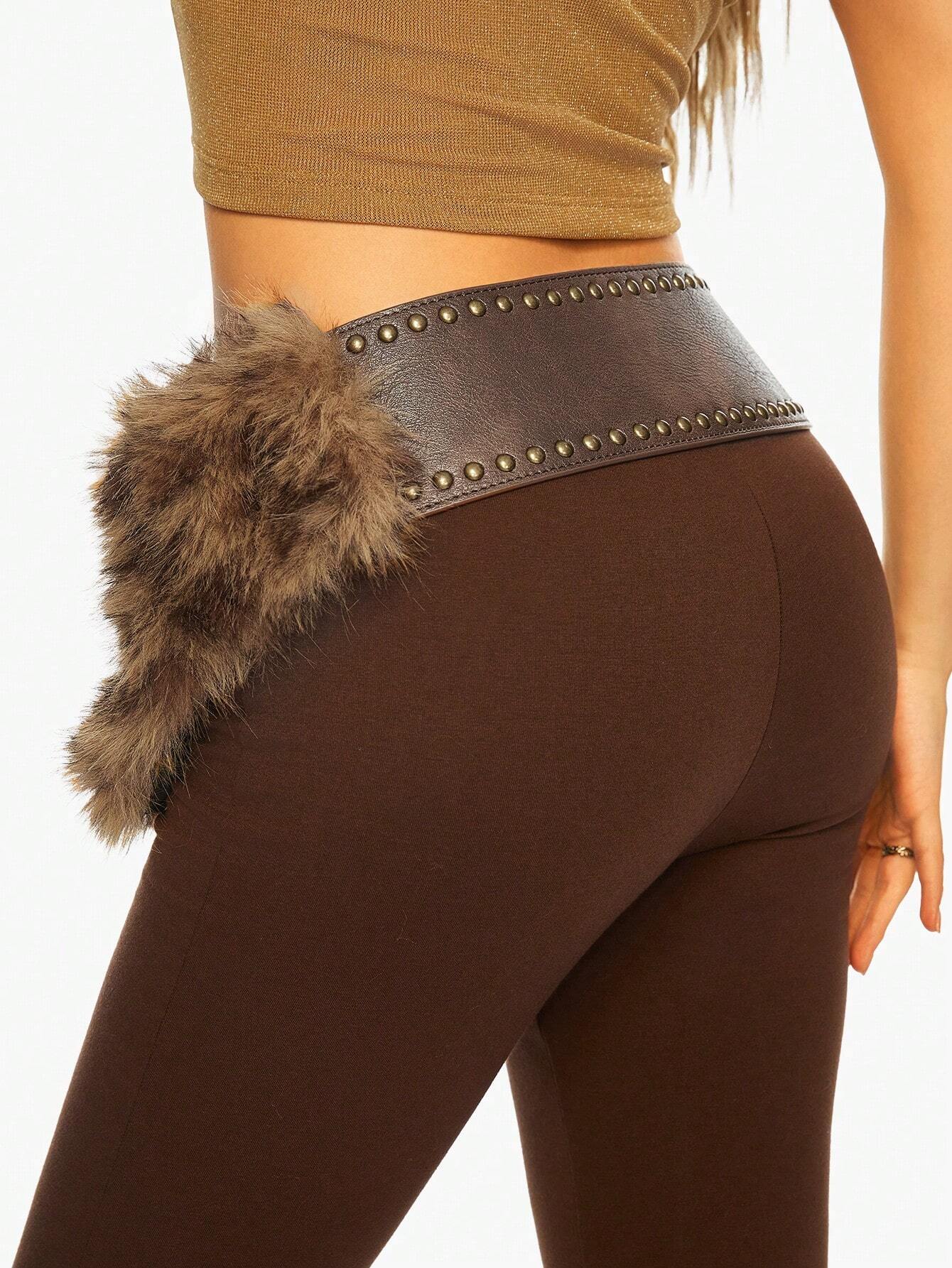 ZORESCOLEO Cintura elastica in vita vintage elegante in pelle felpata elegante cintura da donna per abiti e cappotti, Come da immagine., About 110cm in length