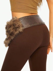 ZORESCOLEO Cintura elastica in vita vintage elegante in pelle felpata elegante cintura da donna per abiti e cappotti, Come da immagine., About 110cm in length