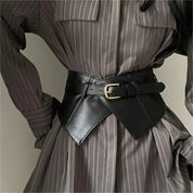 Trendy Women’s Belt for Coat/Dress – Elastic Stretch Belt, Black, Wide Style Option