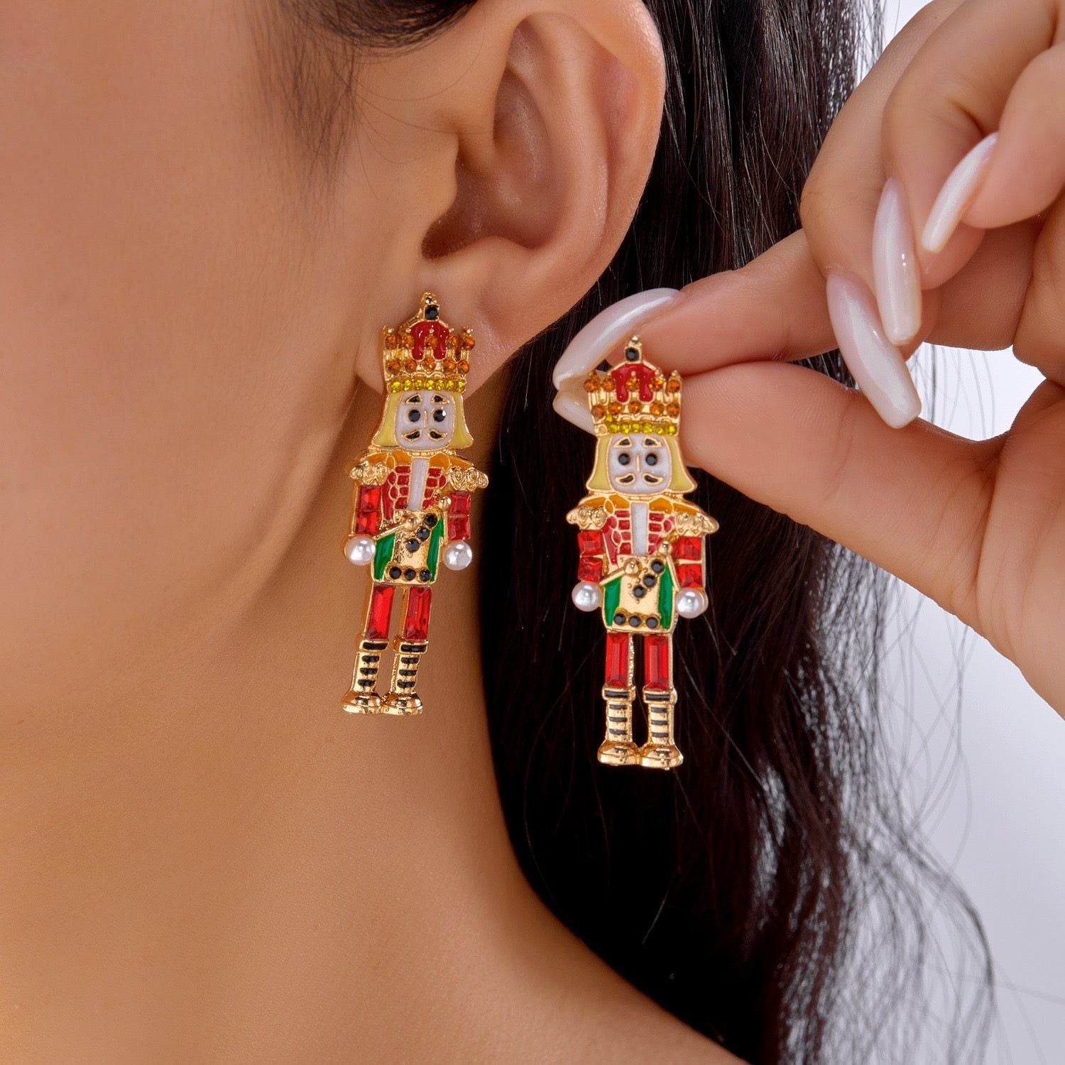 Christmas Earrings Nutcracker Stud Earrings Christmas Pierced Earrings for Women Holiday Earrings Christmas Stud Earrings