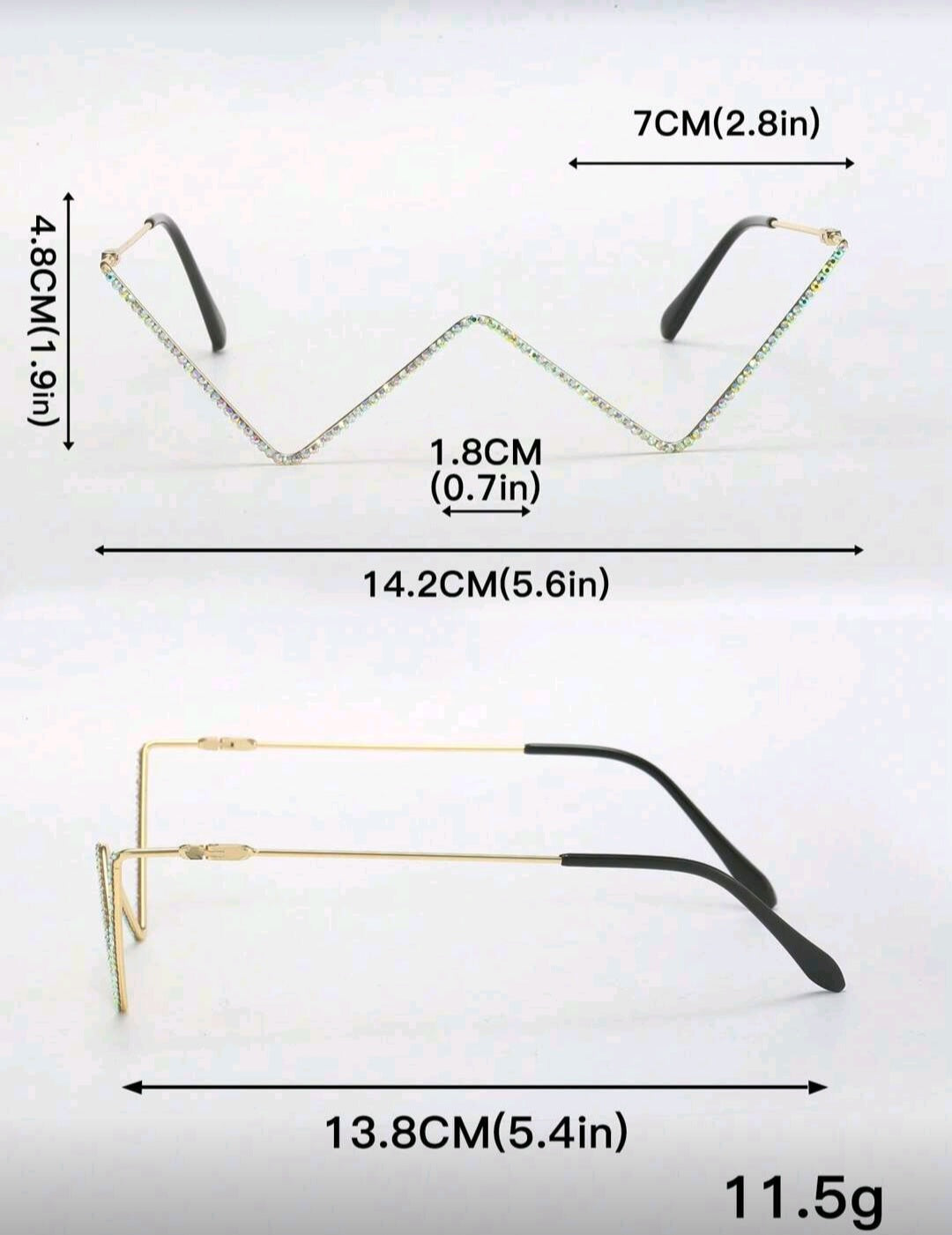 1pc Women's Metal Frame Decorative Hollow Shape, Rhinestone Inlay Shiny And Eyeglasses Without Lens, Suitable For Daily Travel And Selfie Use Beach Accessories For Women Glasses