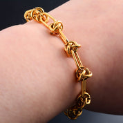 Stainless Steel Women’s Bracelet with Extender, Elegant Chain, Anklet Jewelry, Metal, Gold Color